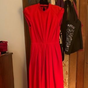 Rachel comey red cap sleeve dress